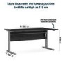 Large Black Wood Standing Desk with Electric Control - Prima