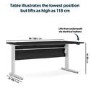 Black Wood Standing Desk with Electric Control - Prima