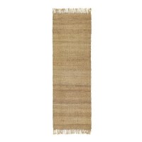 Jute Runner Rug with Fringed Edging 210x67cm - Ripley