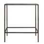 Square Bronze Glass Top Side Table - Raya