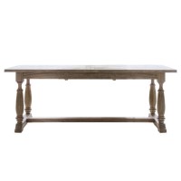 Extendable Wooden Trestle Farmhouse Dining Table - Seats 6-10 - Maverick - Caspian House 