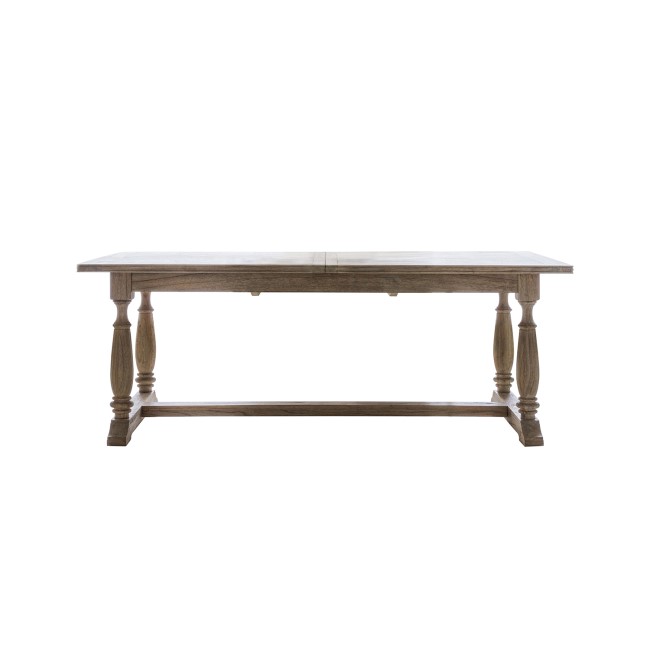 Extendable Wooden Trestle Farmhouse Dining Table - Seats 6-10 - Maverick - Caspian House 