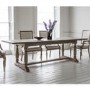 Extendable Wooden Trestle Farmhouse Dining Table - Seats 6-10 - Maverick - Caspian House 