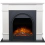 Adam White and Grey Electric Fireplace Suite 44" - Chesterfield