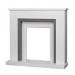 Adam White and Grey Freestanding Fireplace Surround Only 39" - Milan