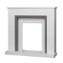 Adam Milan Fireplace in Pure White & Grey 39 Inch - Surround Only