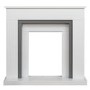 Adam Milan Fireplace in Pure White & Grey 39 Inch - Surround Only