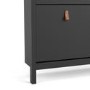 Black Shoe Cabinet with 4 Compartments - Barcelona 