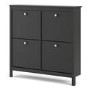 Black Shoe Cabinet with 4 Cabinets - Madrid 