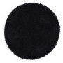 Round Black Shaggy Rug - Chicago