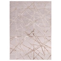 Beige Rug with Gold Scoring - 120x170cm - Aurora