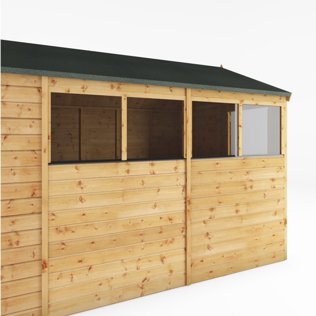 Mercia 10 x 8ft Wooden Shiplap Reverse Apex Shed