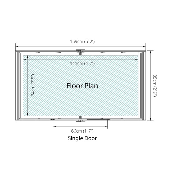 Mercia 3 x 5ft Wooden Overlap Apex Windowless Shed