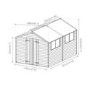 Mercia 12 x 8ft Wooden Overlap Apex Shed