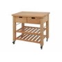 Wooden Kitchen Storage Trolley on Wheels - Lambourn