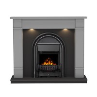 Be Modern Broadwell Dark Grey Freestanding Electric Fireplace Suite 48 Inch