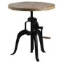 Round Wooden Adjustable Bar Table - Draftsman