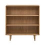 Low Solid Oak Bookcase - Manny