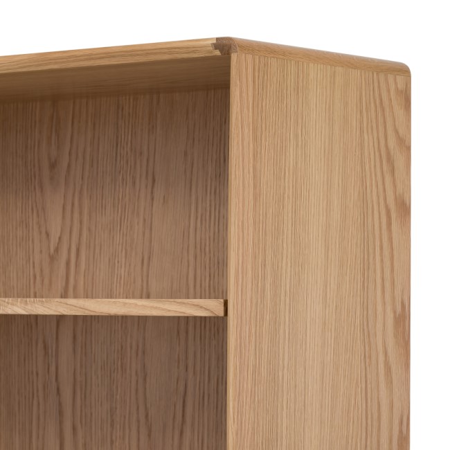 Low Solid Oak Bookcase - Manny