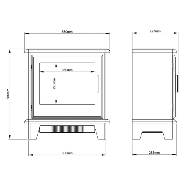 Be Modern Southgate Electric Stove in Dark Grey