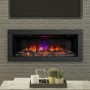 Be Modern Flare Avella Grande Black Inset Electric Media Wall Fireplace 45 Inch