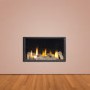 Frameless Black Inset Gas Fire with Logs -  Vola 600