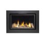 Frameless Black Inset Gas Fire with Logs -  Vola 600