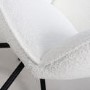 Set of 2 Cream Boucle Dining Chairs - Alva 