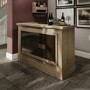 Smoked Oak Bar with Wine Rack