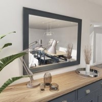 Oak & Blue Wall Mirror