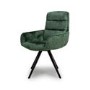 Set of 2 Green Swivel Dining chairs -Devan