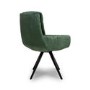 Set of 2 Green Swivel Dining chairs -Devan