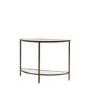 Small Glass Bronze Console Table with Shelf - Hudson