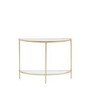 Small Glass Gold Console Table with Shelf - Hudson