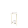 Small Glass Gold Console Table with Shelf - Hudson