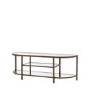 Small Bronze Glass TV Stand with Shelves - TV's up to 50" - Hudson