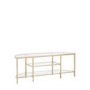 Small Gold Glass TV Stand with Shelves - TV's up to 50" - Hudson