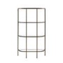 Tall Glass Bronze Open Bookcase - Hudson