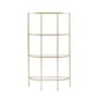 Tall Glass Gold Open Bookcase - Hudson