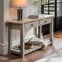 Eton 2 Drawer Console Table Sage Green - Caspian House