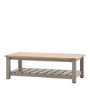 Rectangular Green Wooden Coffee Table with Storage - Eton