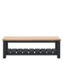 Rectangular Blue Wooden Coffee Table with Storage - Eton