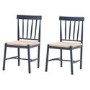 Set of 2 Navy Dining Chairs - Eton - Caspian House