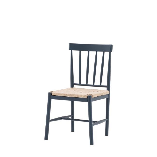 Set of 2 Navy Dining Chairs - Eton - Caspian House