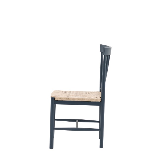 Set of 2 Navy Dining Chairs - Eton - Caspian House