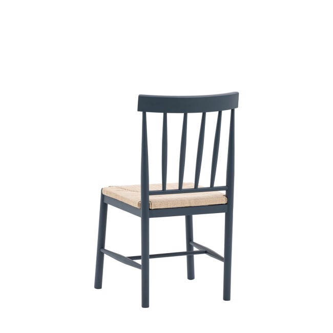 Set of 2 Navy Dining Chairs - Eton - Caspian House