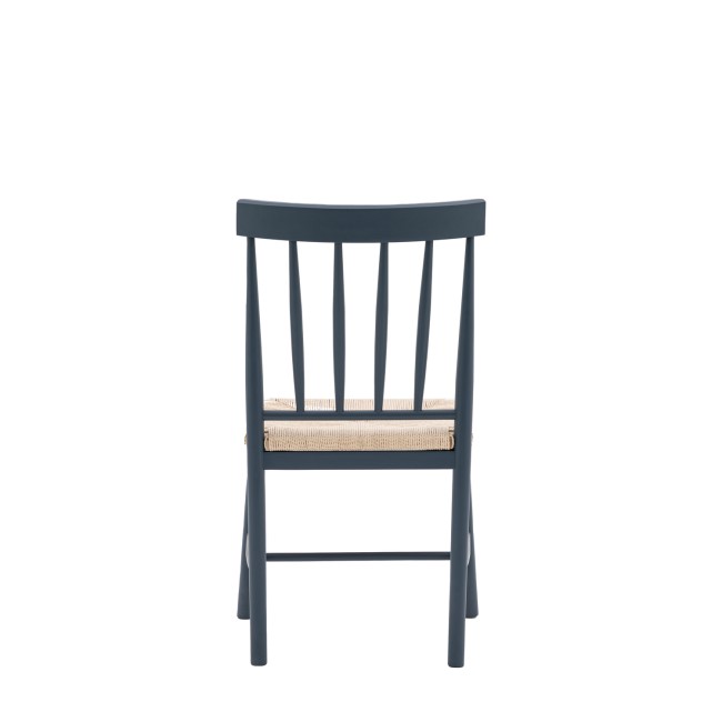 Set of 2 Navy Dining Chairs - Eton - Caspian House