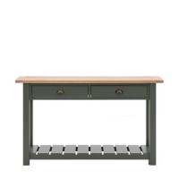 Eton 2 Drawer Console Table Green - Caspian House