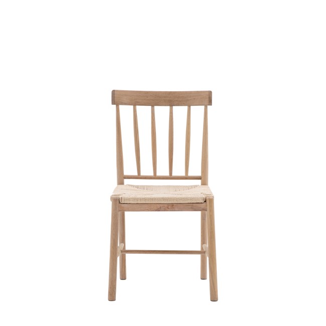 Set of 2 Natural Dining Chairs - Eton - Caspian House