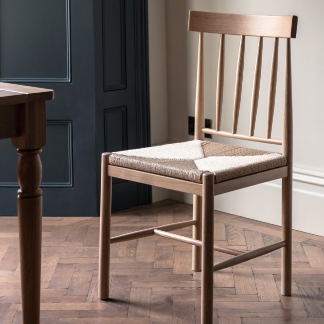 Set of 2 Natural Dining Chairs - Eton - Caspian House